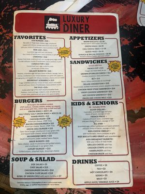 Menu photo 1 Luxury Diner Cheyenne, WY Menu photo 1 Luxury Diner Cheyenne, WY