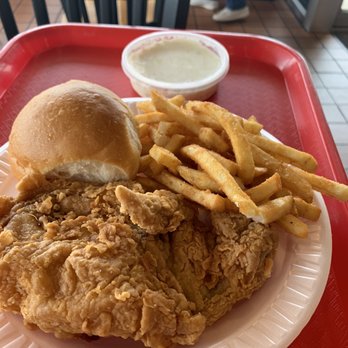 Golden Chick - 2 piece breast and a wing with fries and coleslaw and a roll! - Fast Food Near Me - Round Rock, Texas