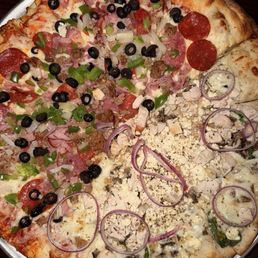 Large half and half pizza Large half and half pizza