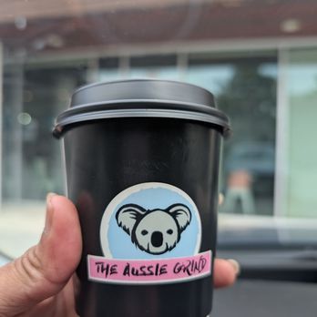 The Aussie Grind Provisions  - My small 8 oz cup lol - Cafes Near Me - Farmers Branch, Texas