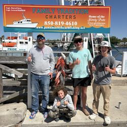 Family Tradition Charters - This is the Panama City boat family pride we had a great adventure with this crew ! 5star bent rods all day!