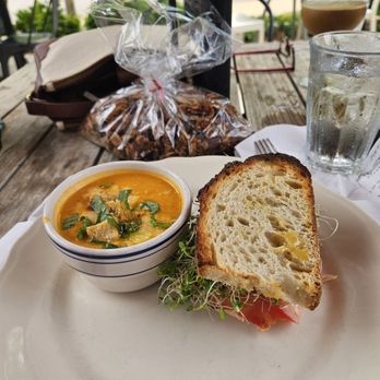 Harvey Bakery & Kitchen - Half sandwich tomato soup - Cafes Near Me - Oklahoma City, Oklahoma