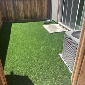 Clover Hardscape and Construction - After installation of artificial grass. - Artificial Turf Near Me