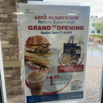 Lee's Sandwiches - Grand Re-Opening - Sandwiches Near Me - Rancho Cucamonga, California Lee's Sandwiches - Grand Re-Opening - Sandwiches Near Me - Rancho Cucamonga, California