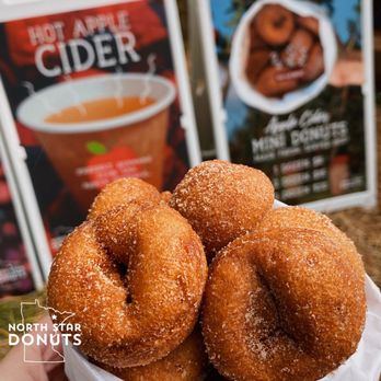 North Star Donuts - Our locally famous apple cider mini donuts served warm! We serve HOT apple cider as a refreshment during the Fall months. - Food Trucks Near Me