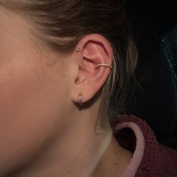 Elysium Body Enhancements - FORWARD HELIX piercing was done by Michael. (Not the conch or lobe!)