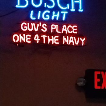 Guv's Place - Navy neon - Beer Bar Near Me - Hudson, Wisconsin