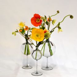 Renaissance Floral Design - Poppy bud vases