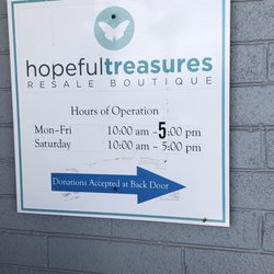 Hopeful Treasures Resale Boutique - Hours