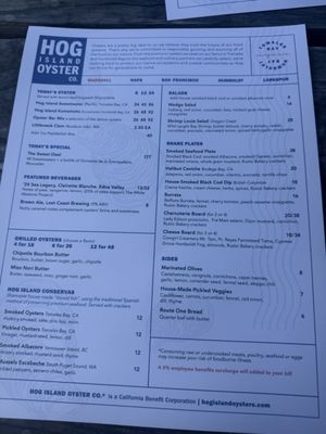 Menu photo 1 Hog Island Oyster Marshall, CA Menu photo 1 Hog Island Oyster Marshall, CA