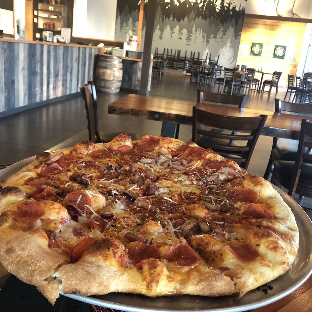 Migration Brewing - Three Meat pizza - Brewpubs Near Me - Gresham, Oregon Migration Brewing - Three Meat pizza - Brewpubs Near Me - Gresham, Oregon
