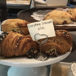 A decadent everything croissant with a surprise inside. Flaky, crispy crust yet holds the cream cheese perfectly.