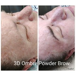 Retro Face OF Kentucky - Permanent Makeup 3D Brows! A combination of shading three colors. Will perfect w microblading on top at next visit.