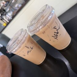Union Coffee House & Cafe - Vanilla latte, and caramel latte.