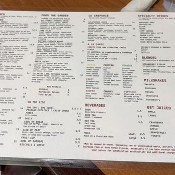 Le Peep - Menu back - Breakfast & Brunch Near Me - Charlotte, North Carolina Le Peep - Menu back - Breakfast & Brunch Near Me - Charlotte, North Carolina