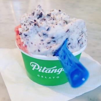 Pitango Gelato & Coffee - stracciatella and local strawberry - Ice Cream & Frozen Yogurt Near Me - Reston, Virginia