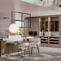 Arete Kitchens - IDEA combines the aesthetics of glass -
transparency, brilliance and opacity - with
the advantages of high-quality glass acrylic.