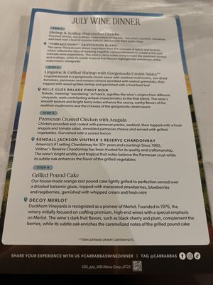 Menu photo 2 Carrabba's Italian Grill Orlando, FL Menu photo 2 Carrabba's Italian Grill Orlando, FL