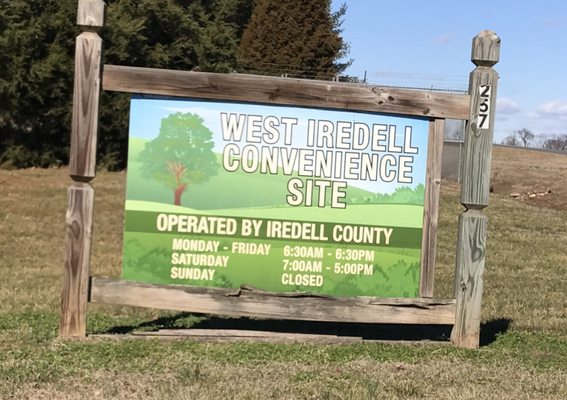 Iredell County Solid Waste-West Site, 257 Watermelon Rd, Statesville