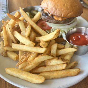The Gladly - Commander burger w/ fries - New American Near Me - Phoenix, Arizona