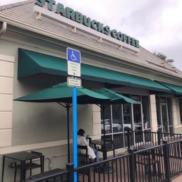 the outside of a starbucks coffee shop