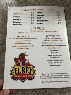 Menu photo 8 El Rey Crawfish & Oyster Bar Lockhart, TX