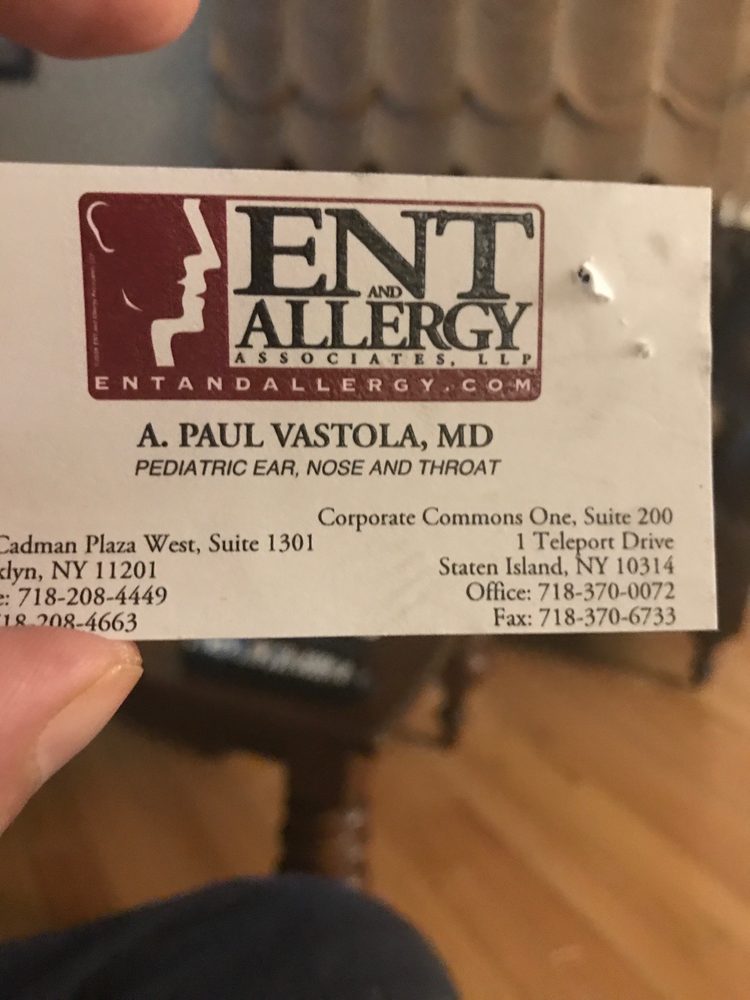 Ear Nose And Throat Staten Island A. PAUL VASTOLA, MD - Updated June 2025 - 10 Photos - 1 Teleport Dr