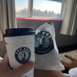 Gluten free muffin and a chai (something I can't remember the name)