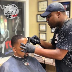 The Nappy Root Barber Shop - Barber Blake takes pride in his craft!