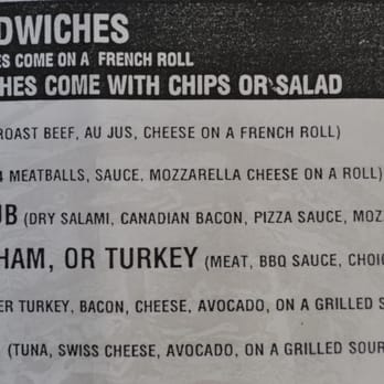 Mountain View Market - Menu (HOT sandwiches) - Grocery Near Me - Frazier Park, California