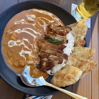Hanuman Thai Eatery - Panang curry with chicken and Roti - Thai Near Me - Orange, California