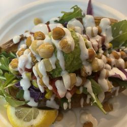 Lady and the Shallot - Rainbow Stuffed Sweet Potato