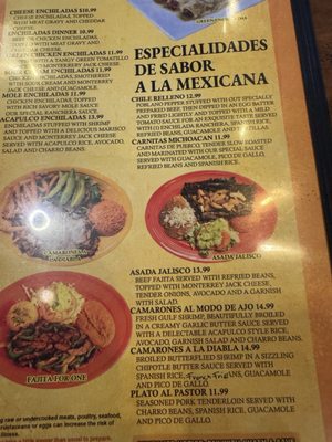 Menu photo 2 Sabor A La Mexicana San Antonio, TX Menu photo 2 Sabor A La Mexicana San Antonio, TX