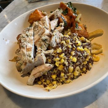 Flower Child - Red Chile Glazed Sweet Potato, Chicken, Sweet Corn & Quinoa - Vegetarian Near Me - Dallas, Texas