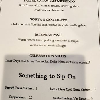 Bettolino Kitchen - Dessert menu - Italian Near Me - Redondo Beach, California
