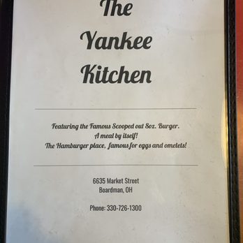 Yankee Kitchen Restaurant - Menu cover. - Salad Near Me - Youngstown, Ohio