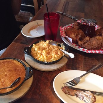 The Eagle OTR - Splitting a whole Fried Chicken, Mac & Cheese, and Spoonbread - American Near Me - Cincinnati, Ohio The Eagle OTR - Splitting a whole Fried Chicken, Mac & Cheese, and Spoonbread - American Near Me - Cincinnati, Ohio
