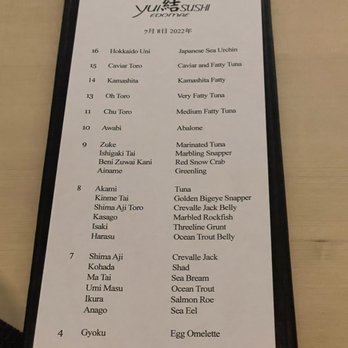 Yui Edomae Sushi - Sushi add on Menu - Japanese Near Me - Las Vegas, Nevada Yui Edomae Sushi - Sushi add on Menu - Japanese Near Me - Las Vegas, Nevada