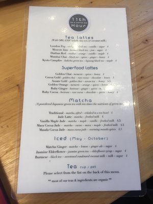 Menu photo 5 11th Hour Tea & Coffee Bar Bellingham, WA