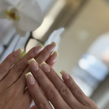 Sky Nails And Eyelashes - Yellow French - Eyelash Service Near Me - Spring Valley, California Sky Nails And Eyelashes - Yellow French - Eyelash Service Near Me - Spring Valley, California