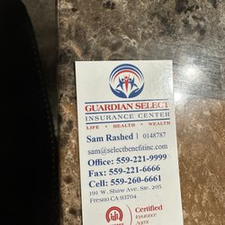 Guardian Select Insurance Center - His card