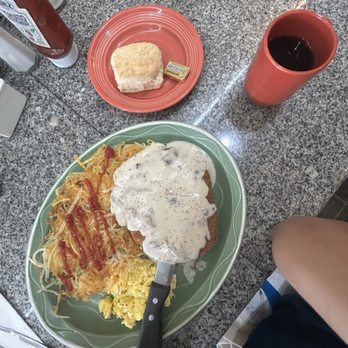 Christie's - Country fried steak with a side of biscuit 8/2025 - Breakfast & Brunch Near Me - Burlingame, California