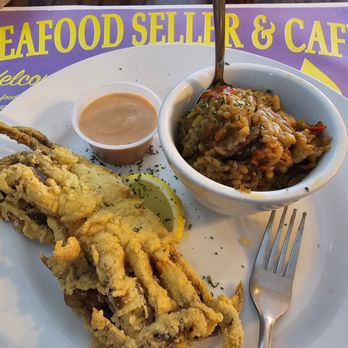 Seafood Seller & Cafe - Fried Soft Shelled Crab Dinner (very good) with a side of Jambalaya (excellent!). My only regret was not getting the two crab dinner! - Seafood Near Me - Crystal River, Florida