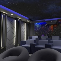 Modern Technology Services - Rending of our theater room that was complete. Reach out to see the final project!