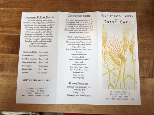 Menu photo 7 Five Points Bakery Buffalo, NY