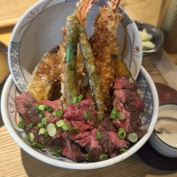 Tendon Kohaku - Beef Steak Aimori Tendon Set - Japanese Near Me - Bellevue, Washington