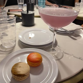 Bread & Vine - The empress cocktail and an apricot and tiramisu macaroon. The apricot in particular was DELICIOUS as was my drink! - French Near Me - Galena, Illinois Bread & Vine - The empress cocktail and an apricot and tiramisu macaroon. The apricot in particular was DELICIOUS as was my drink! - French Near Me - Galena, Illinois