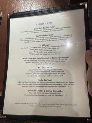 Menu photo 2 The Turquoise Room Winslow, AZ Menu photo 2 The Turquoise Room Winslow, AZ