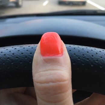 Cute Cuts & Nails - Polish is bubbly and uneven. - Hair Salons Near Me - Fullerton, California