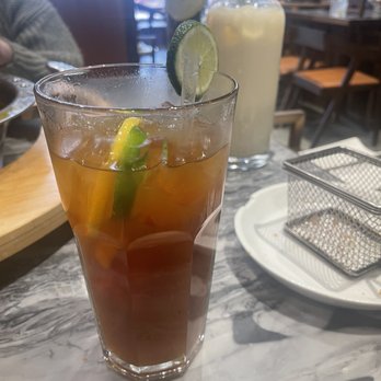 Liuyishou Hotpot - Fruit tea with fresh soy milk in the back - Chinese Near Me - Chicago, Illinois